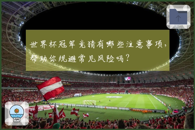 世界杯冠军竞猜有哪些注意事项,帮助你规避常见风险吗?