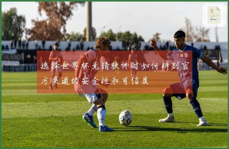 选择世界杯竞猜软件时如何辨别官方渠道的安全性和可信度
